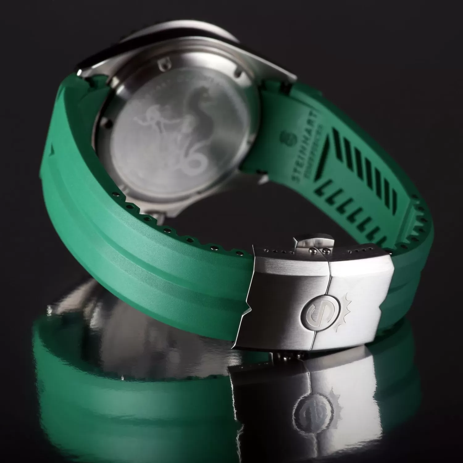 Gummistrop Gron Ny 22X18 Mm Til Ocean 42 Og Ocean 44 Med Lasestal*Steinhart Watches Best Sale