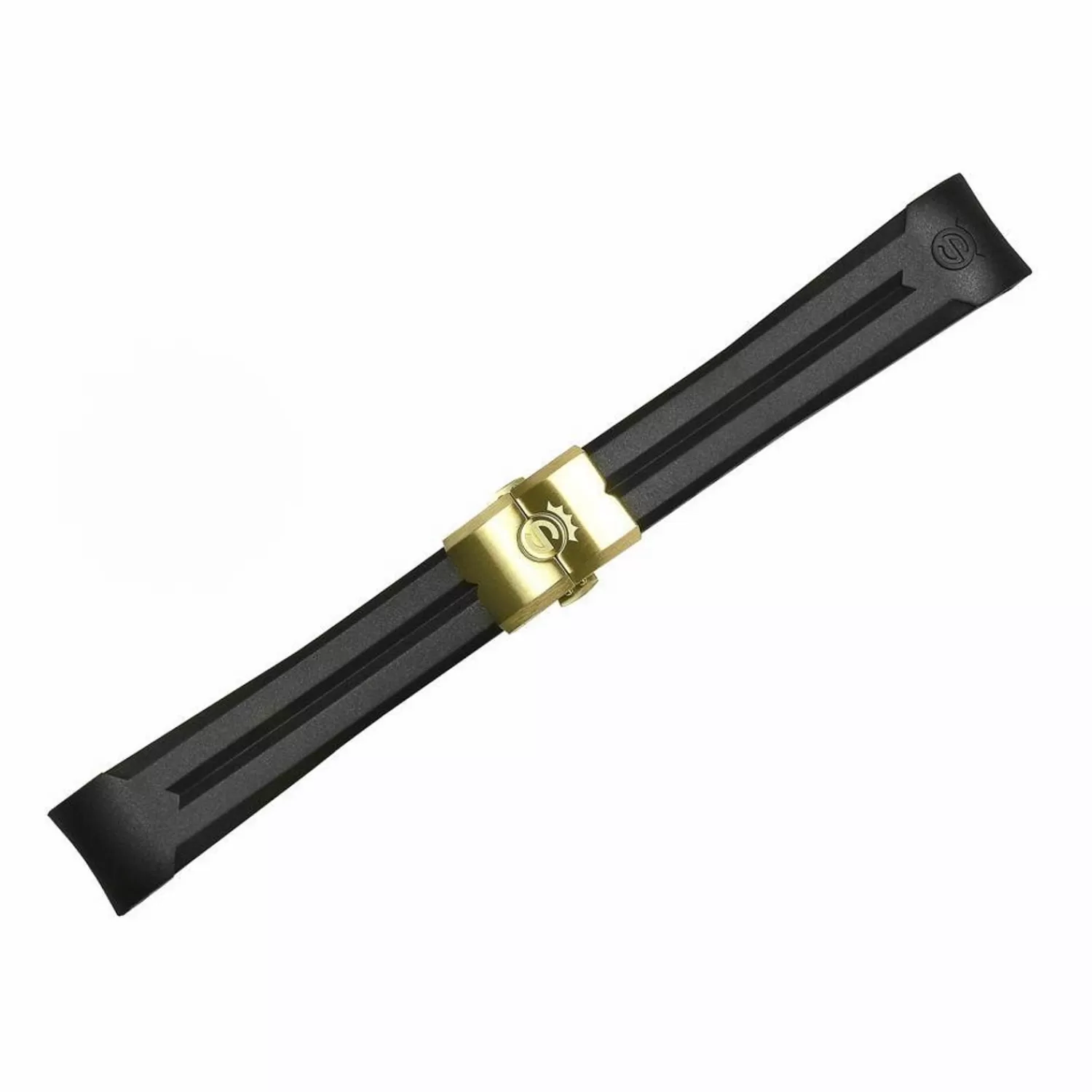 Gummistrop Ny 20X16 Mm For Ocean 39 Med Spaende Guld*Steinhart Watches Fashion