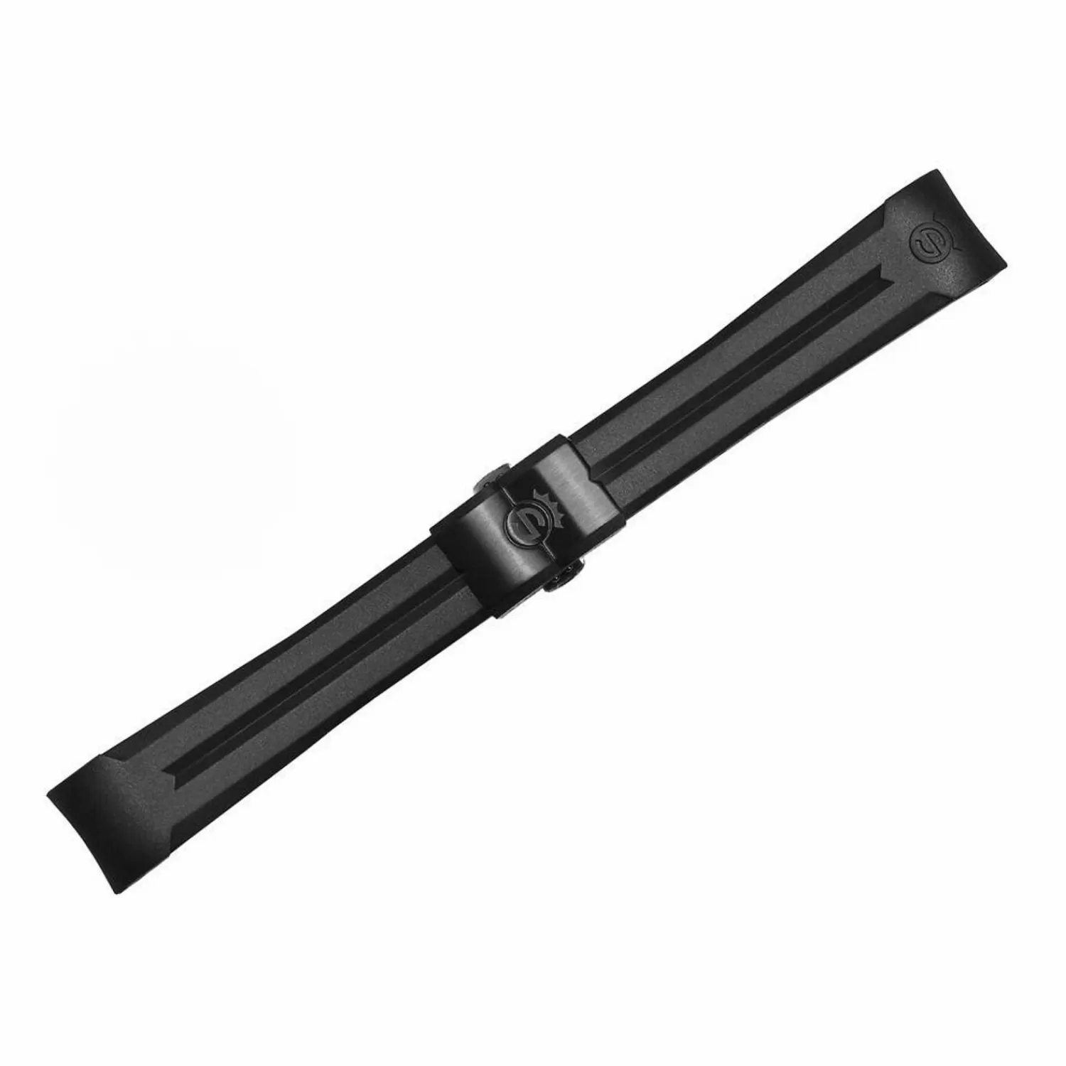 Gummistrop Ny 20X16 Mm For Ocean 39 Med Spaende Sort Dlc*Steinhart Watches Best