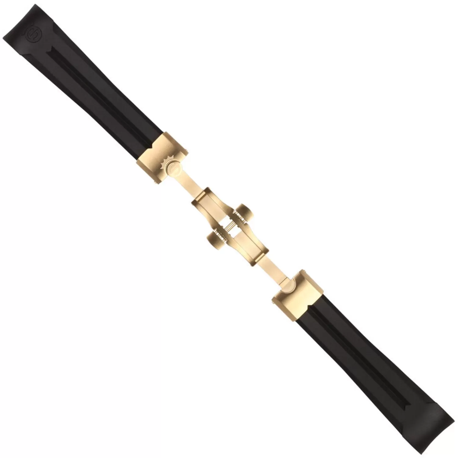 Gummistrop Ny 22X18 Mm For Ocean 42 Med Spaende Guld*Steinhart Watches Sale