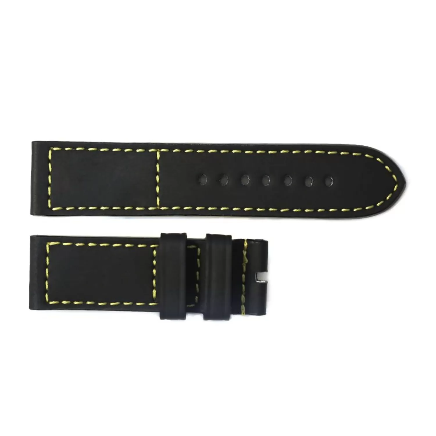 Gummistrop Sort Med Gule Syninger Storrelse M*Steinhart Watches Store