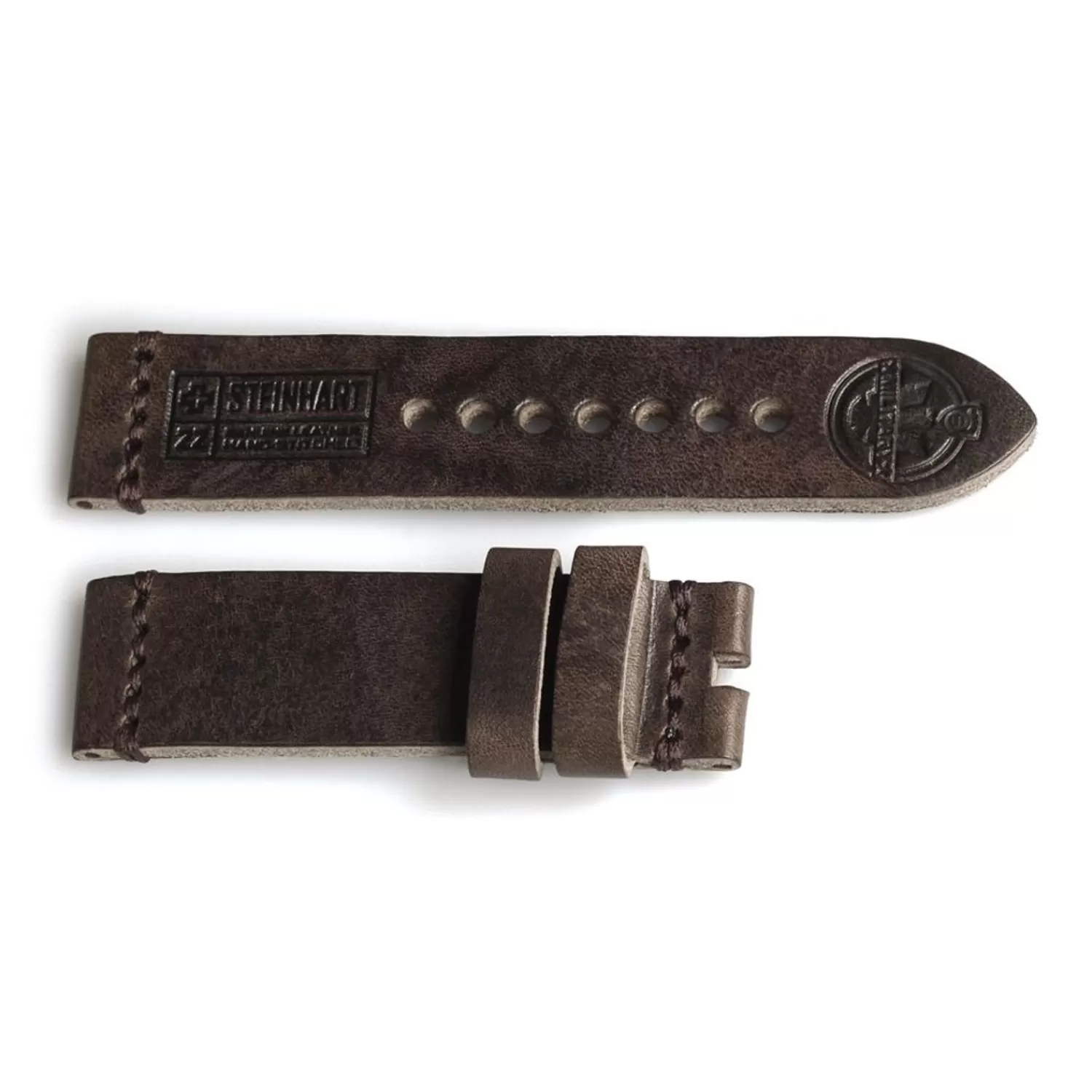 Laederrem Military Vintage Brown Storrelse M*Steinhart Watches Cheap