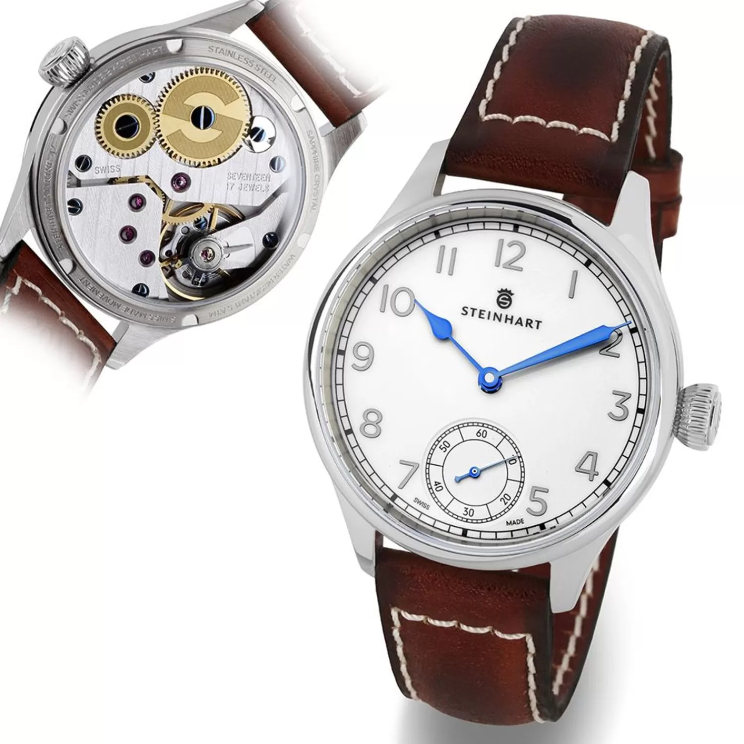 Marine Chronometer 42 Hvid Arabisk*Steinhart Watches Online