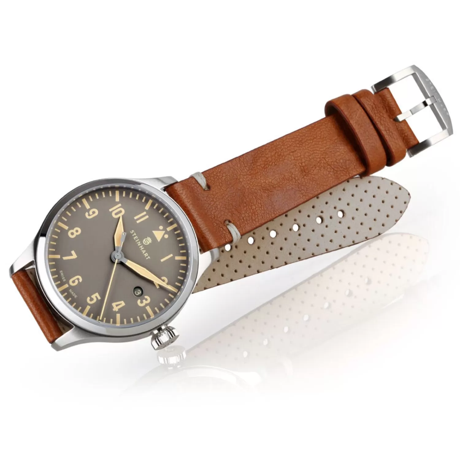 Nav B-Uhr 42 Vintage Beige A-Muster*Steinhart Watches Clearance