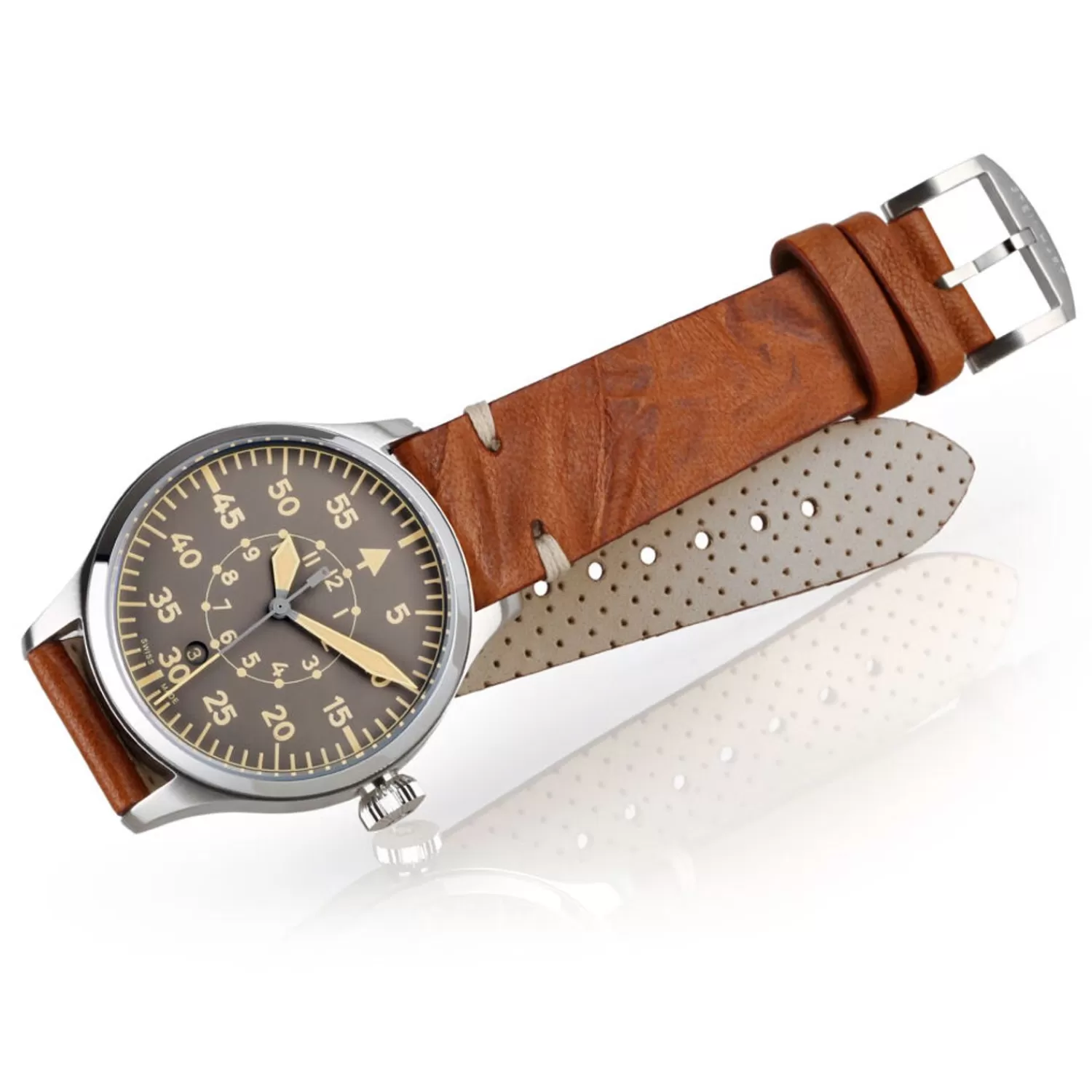 Nav B-Uhr 42 Vintage Beige B-Muster*Steinhart Watches New