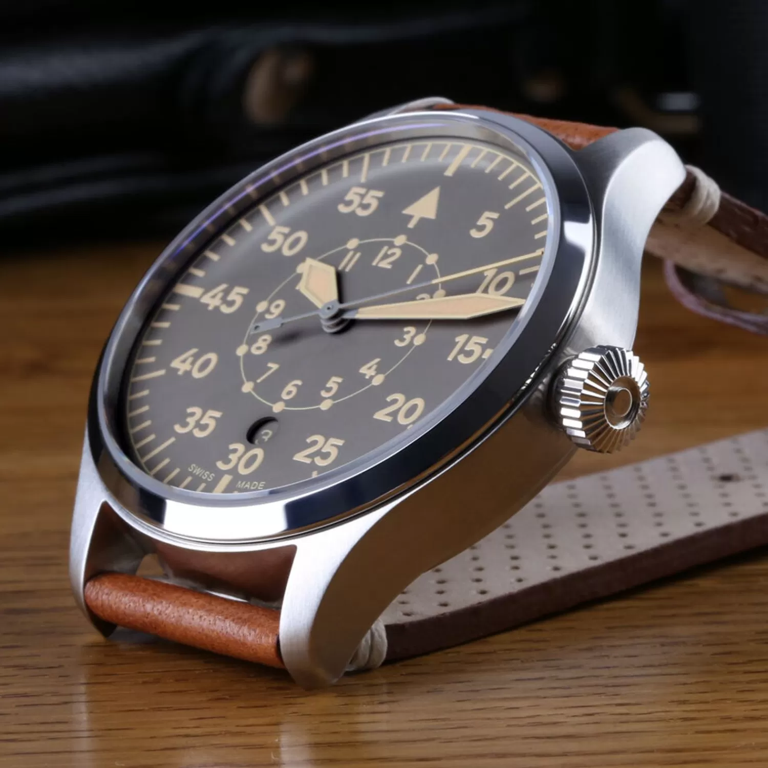 Nav B-Uhr 42 Vintage Beige B-Muster*Steinhart Watches New