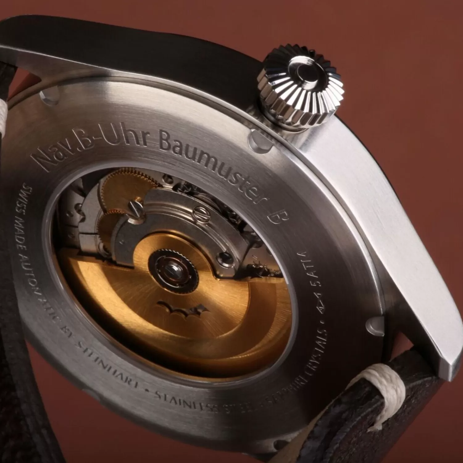 Nav B-Uhr 42 Vintage Brun A-Muster*Steinhart Watches Hot