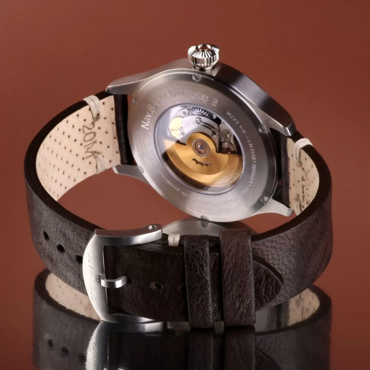 Nav B-Uhr 42 Vintage Brun B-Muster*Steinhart Watches Cheap