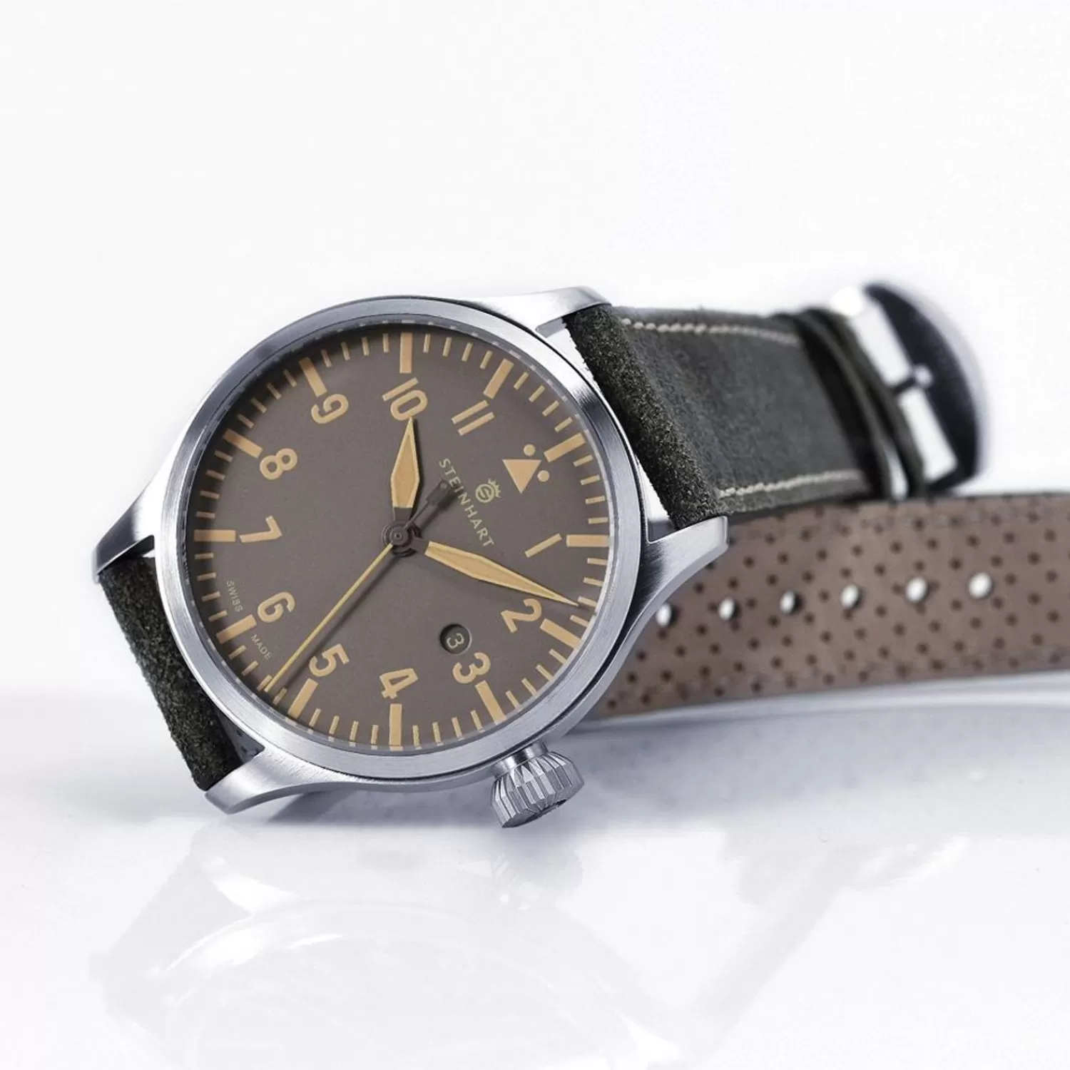 Nav B-Uhr 44 Date Vintage Gra*Steinhart Watches Hot