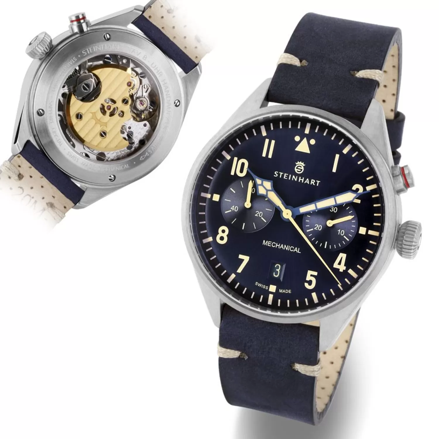 Nav.B - Monopusher 42 Bla*Steinhart Watches Store