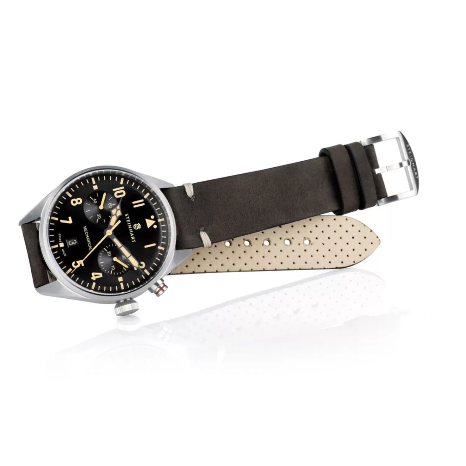 Nav.B - Monopusher 42 Sort*Steinhart Watches Fashion