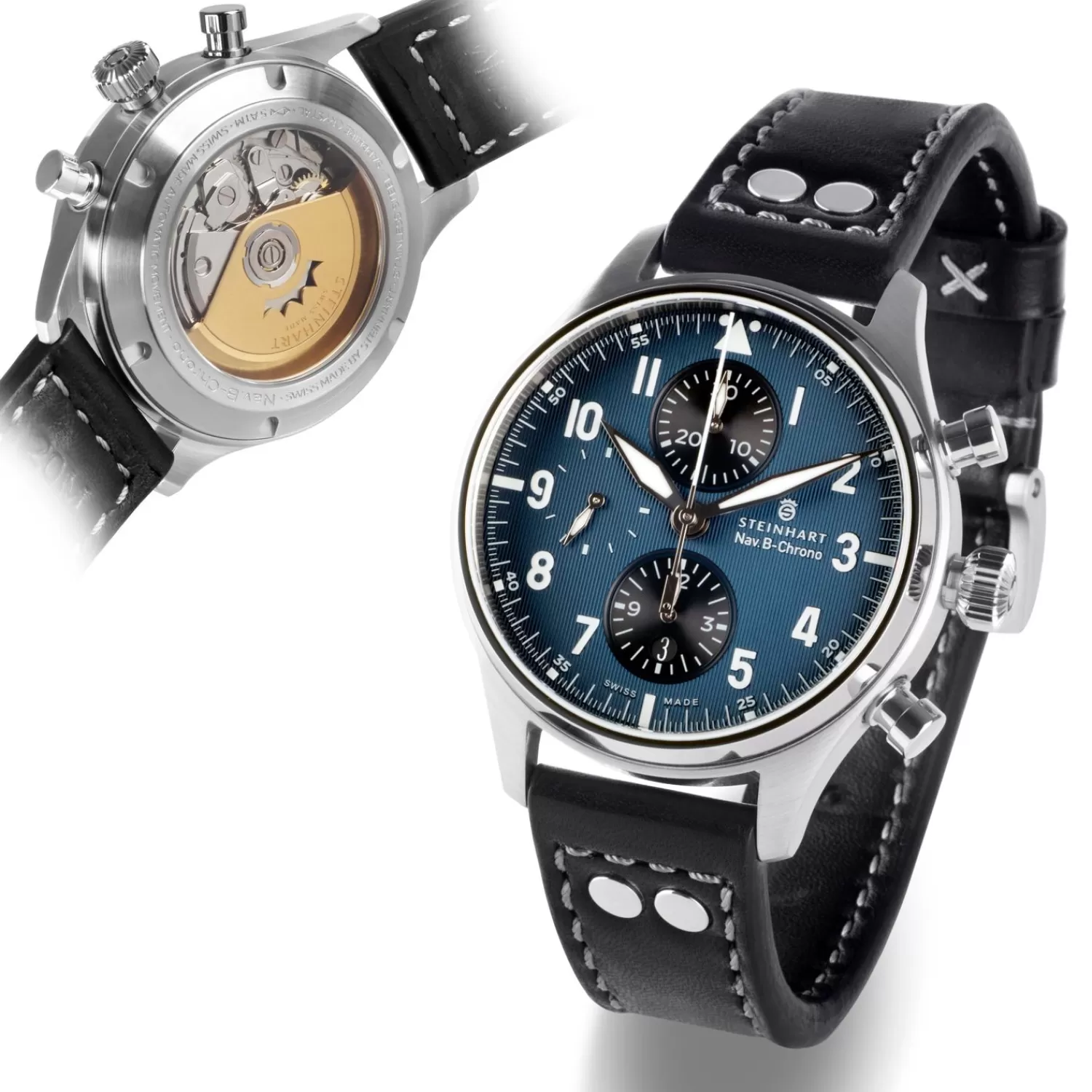 Nav.B-Chrono 42 Classic A-Type Bla*Steinhart Watches Outlet