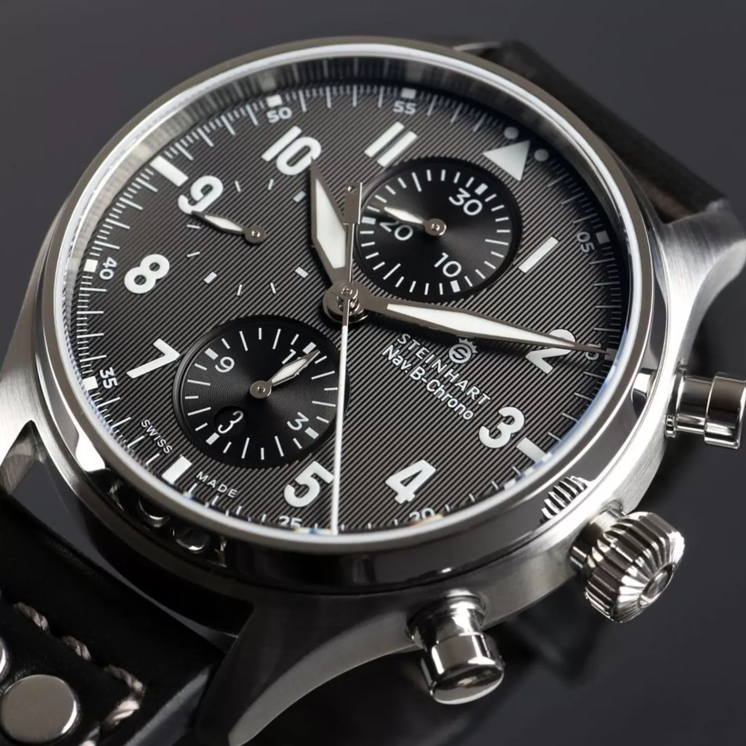 Nav.B-Chrono 42 Classic A-Type Sort*Steinhart Watches Best Sale