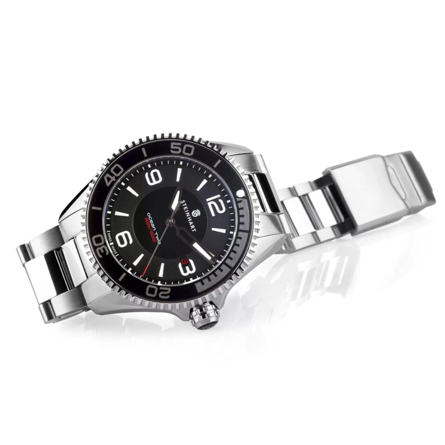 Ocean 2 Black Diver Watch*Steinhart Watches New