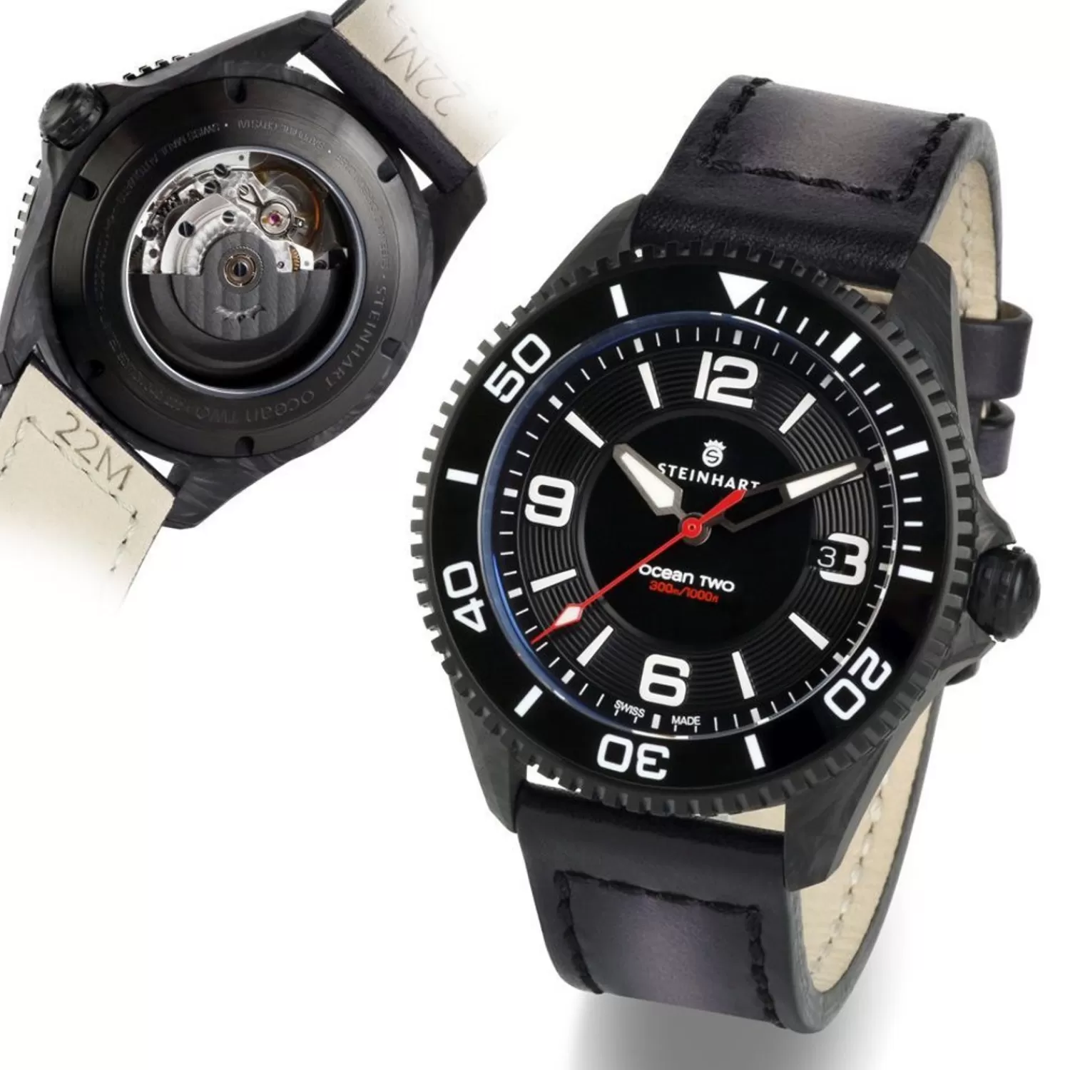 Ocean 2 Premium Carbon Black Dykkerur*Steinhart Watches Sale