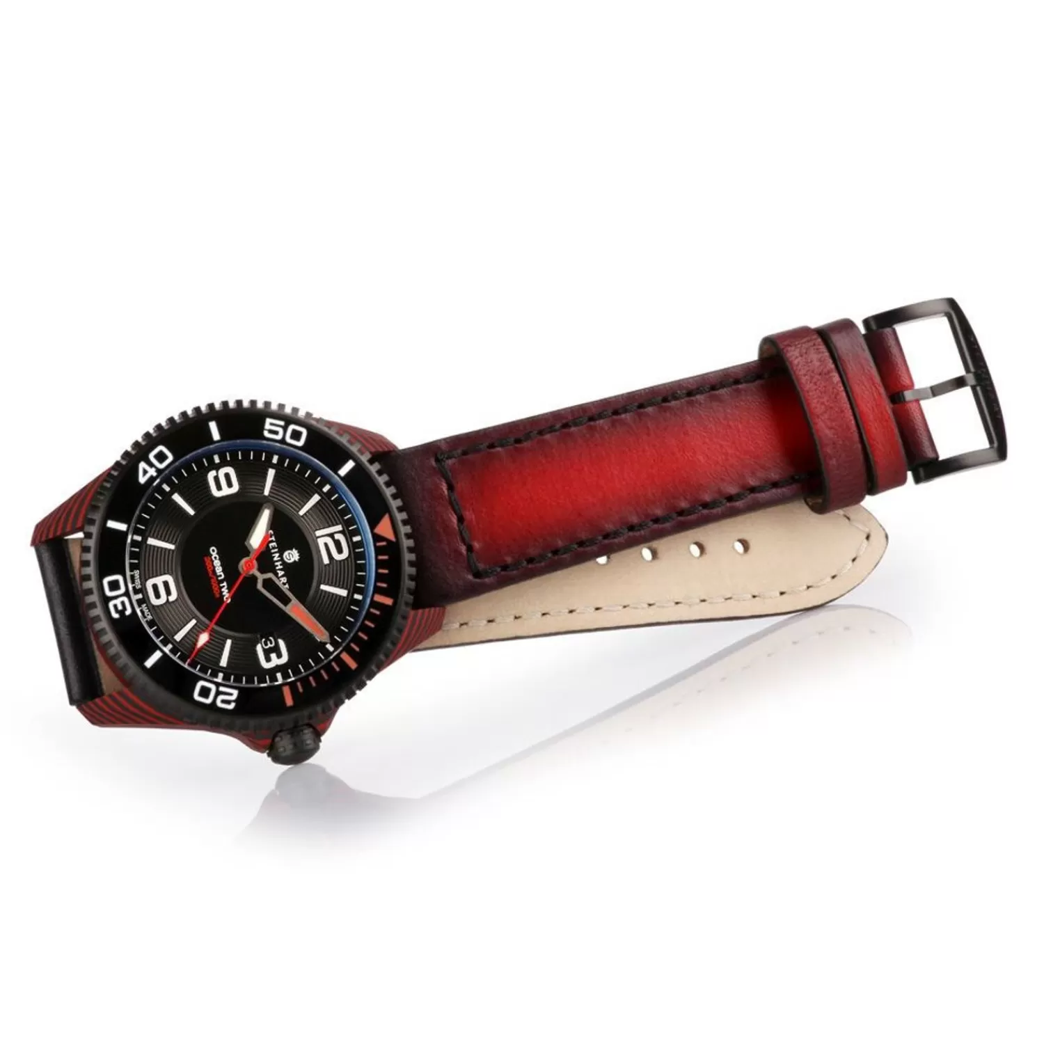 Ocean 2 Premium Carbon Red Diver Watch*Steinhart Watches Best Sale