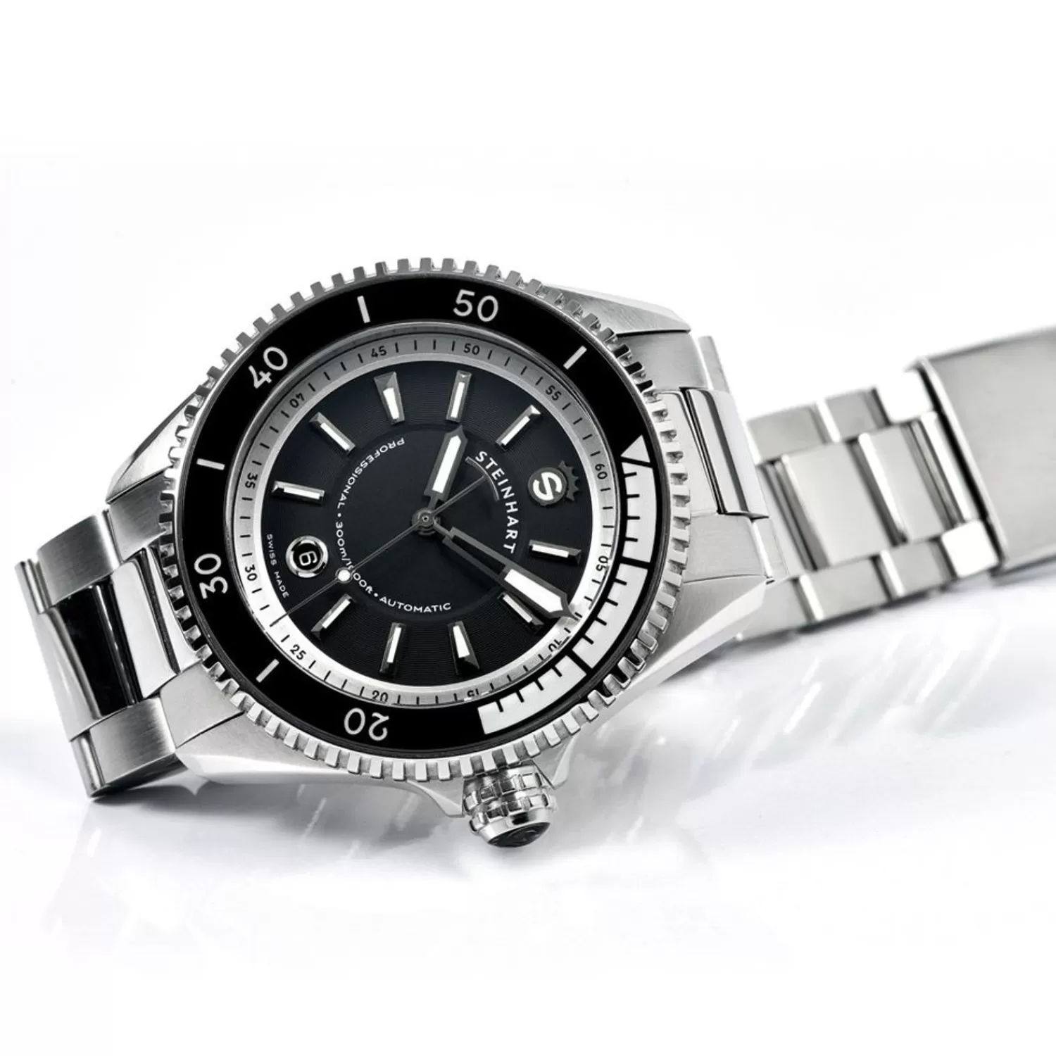 Ocean 2 Premium Sort Dykkerur*Steinhart Watches Cheap