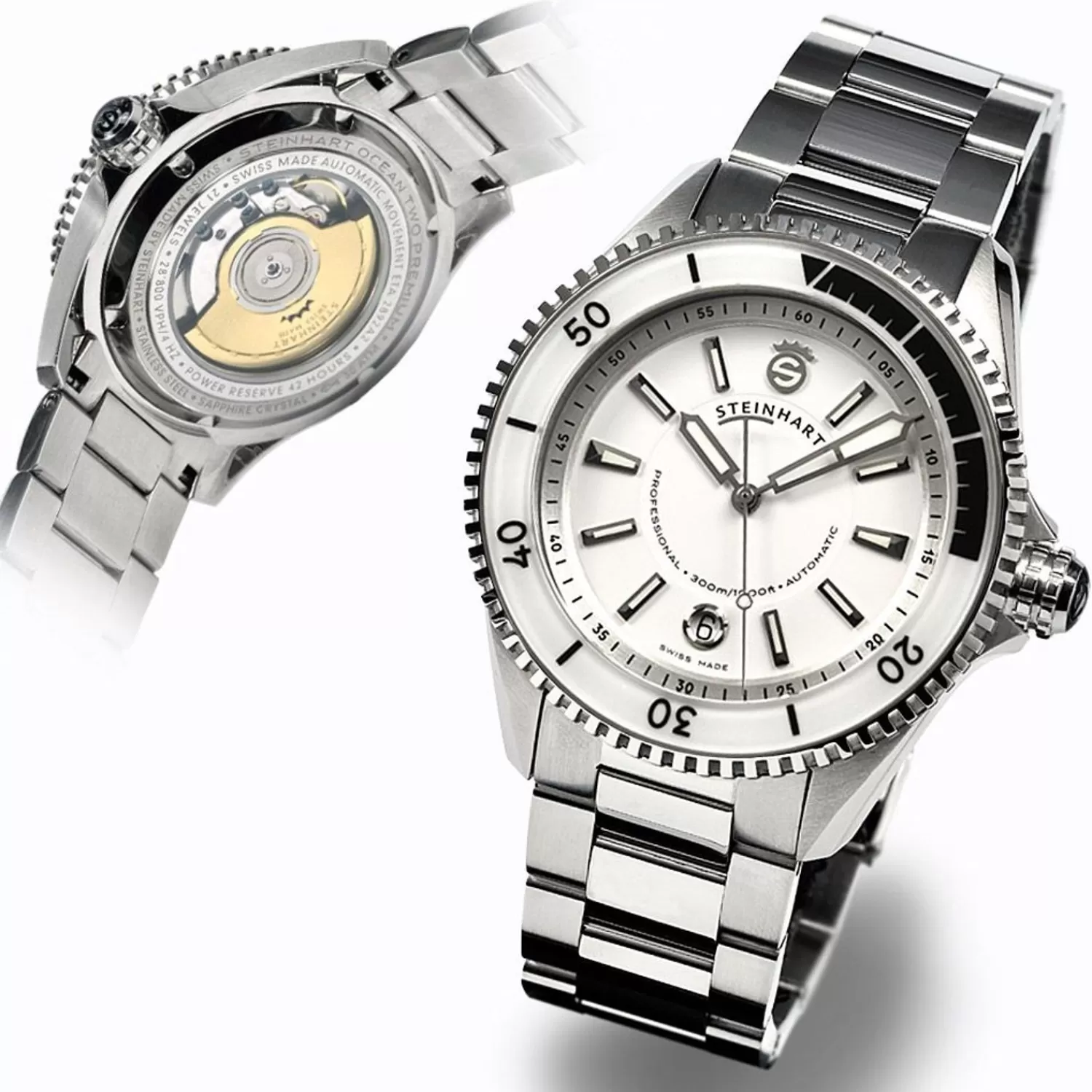 Ocean 2 Premium White Diver Watch*Steinhart Watches Online