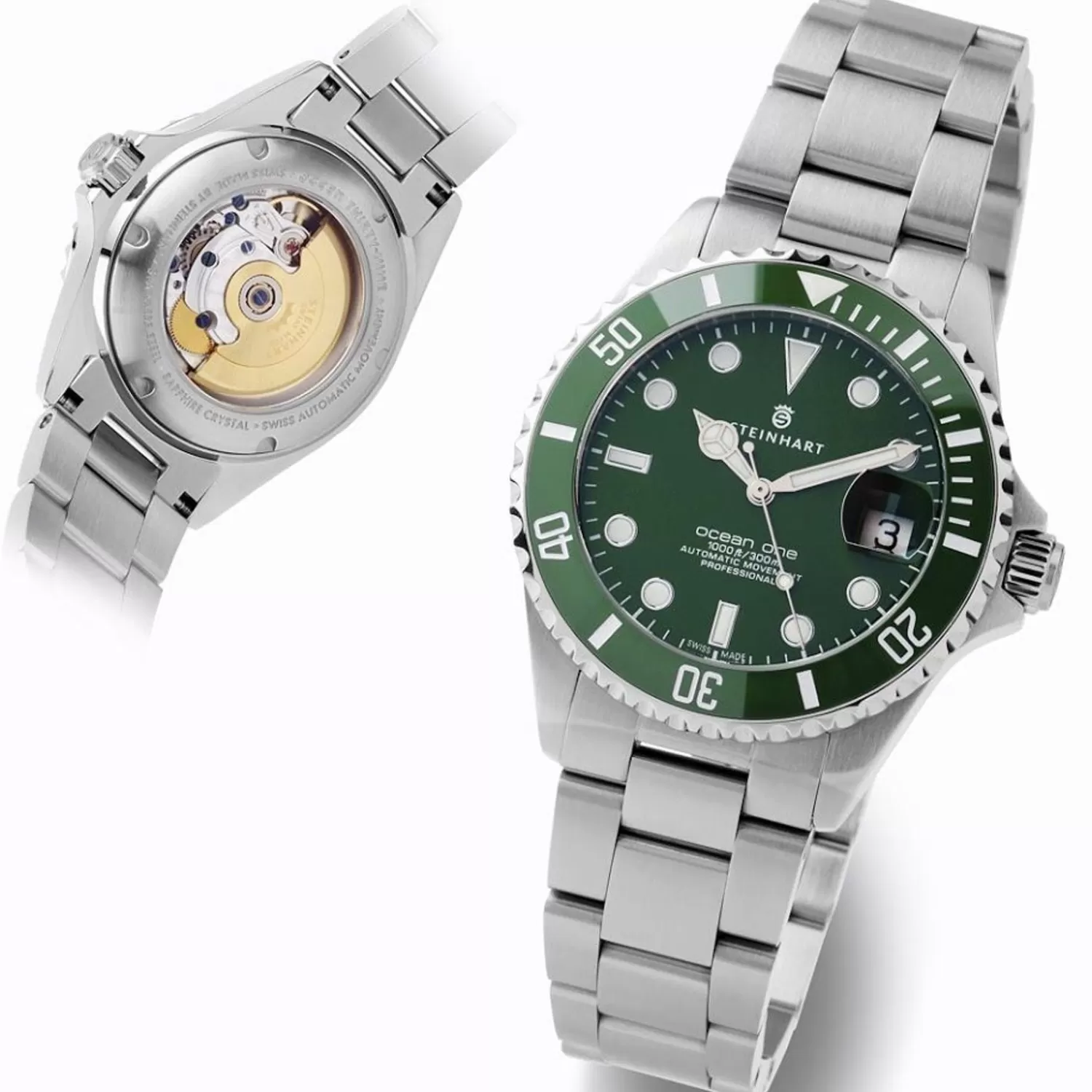 Ocean 39 Double-Green Ceramic Premium Diver Watch*Steinhart Watches Online