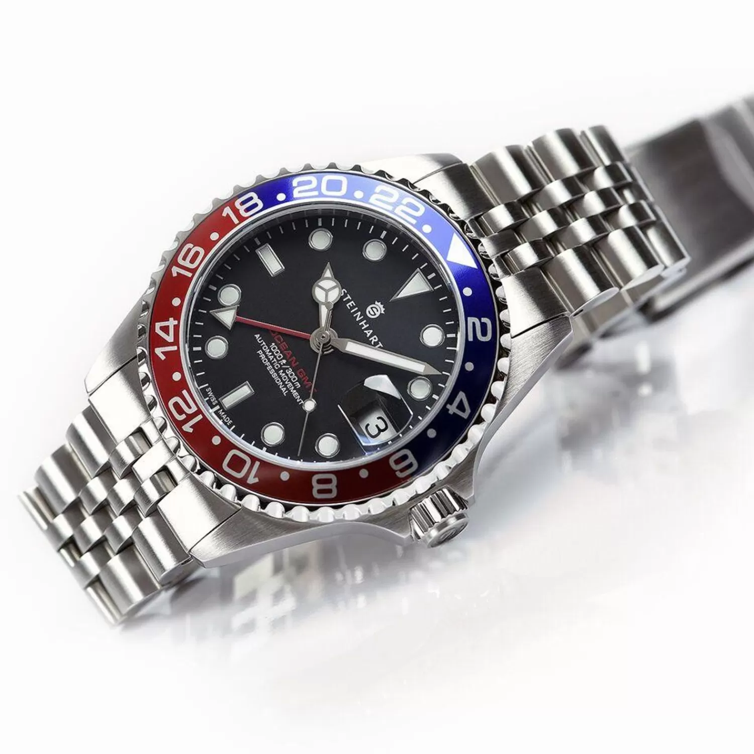 Ocean 39 Gmt Bla-Rod .2 Dykkerur*Steinhart Watches New