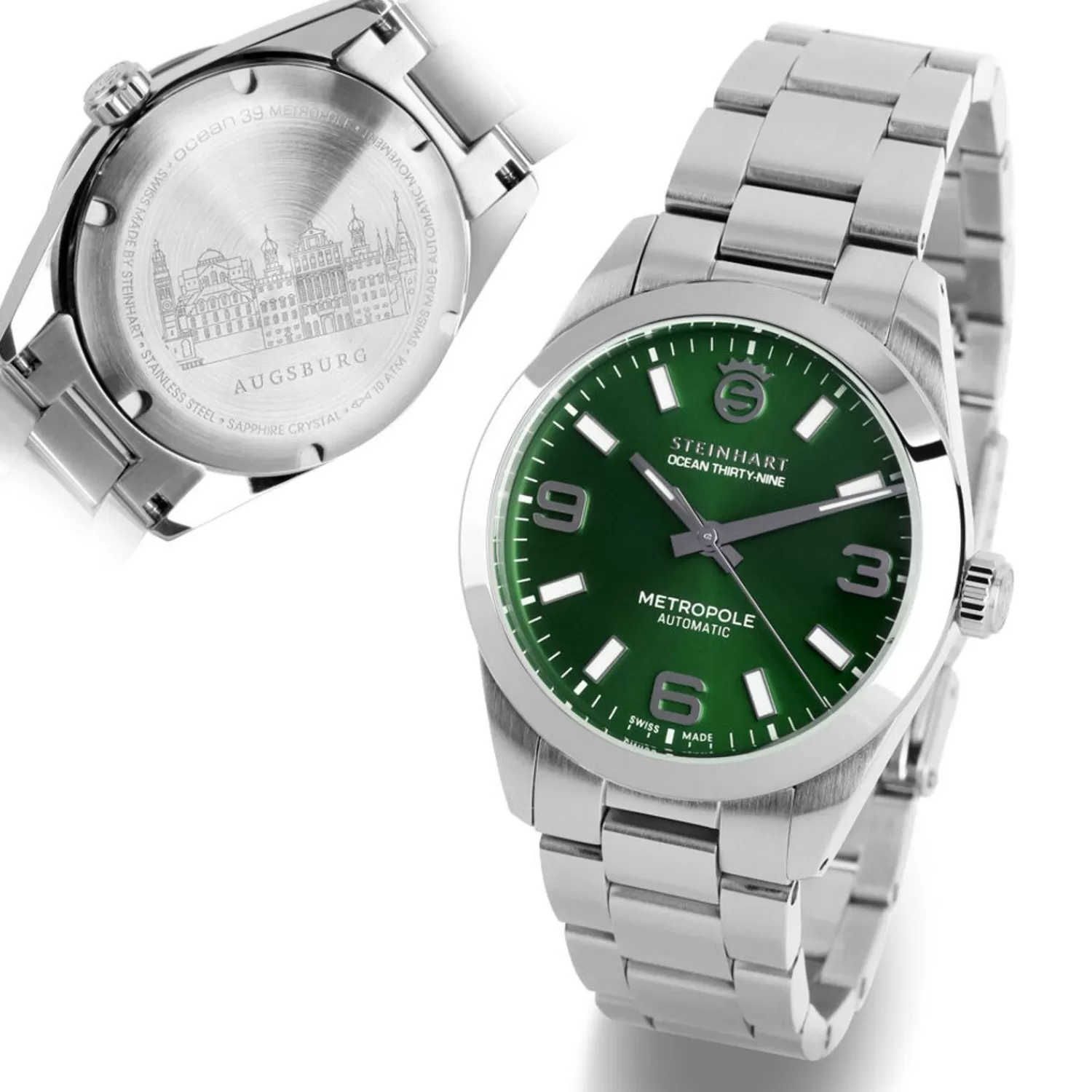 Ocean 39 Metropole Sunray Green*Steinhart Watches Online