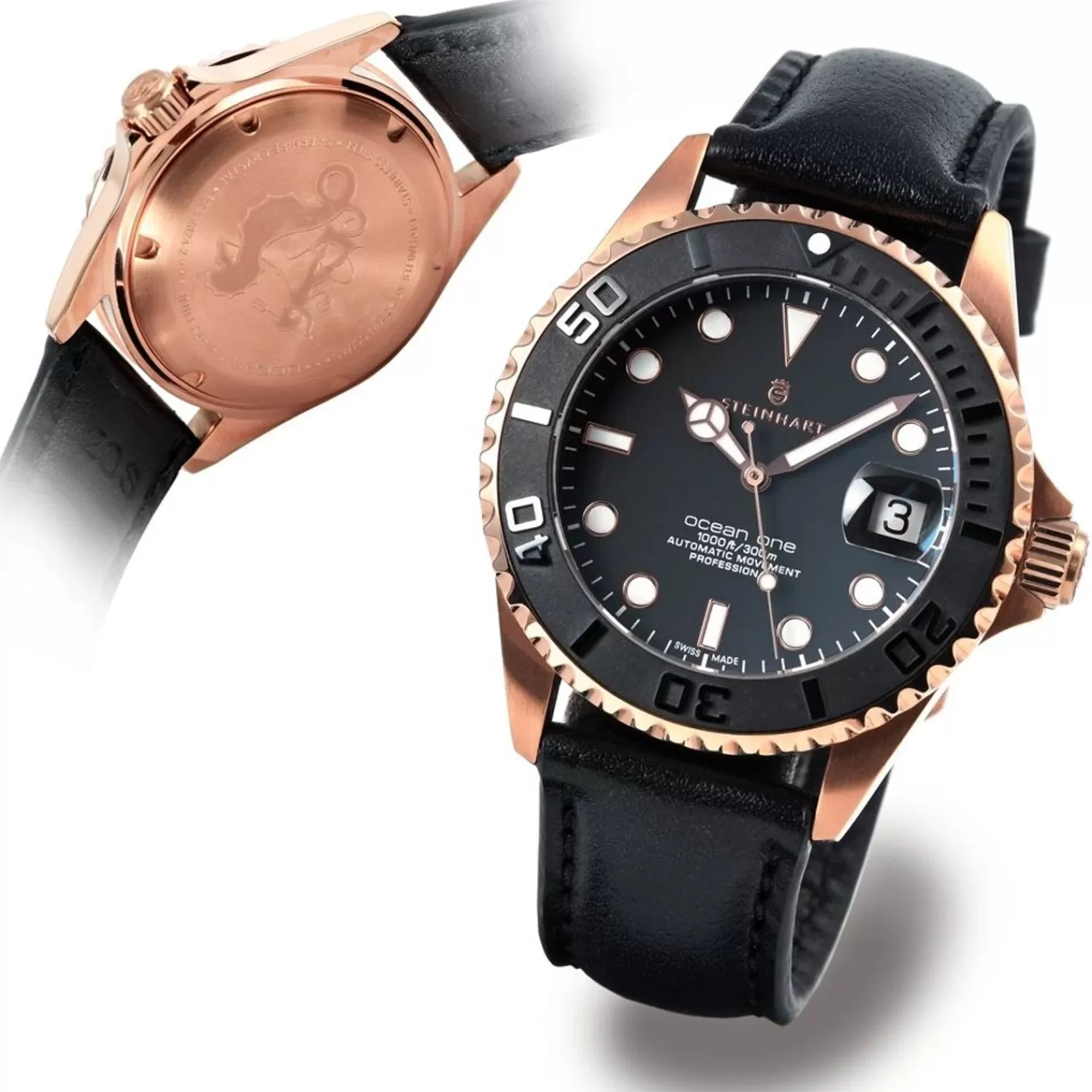 Ocean 39 Pink-Gold Keramisk Dykkerur*Steinhart Watches Discount