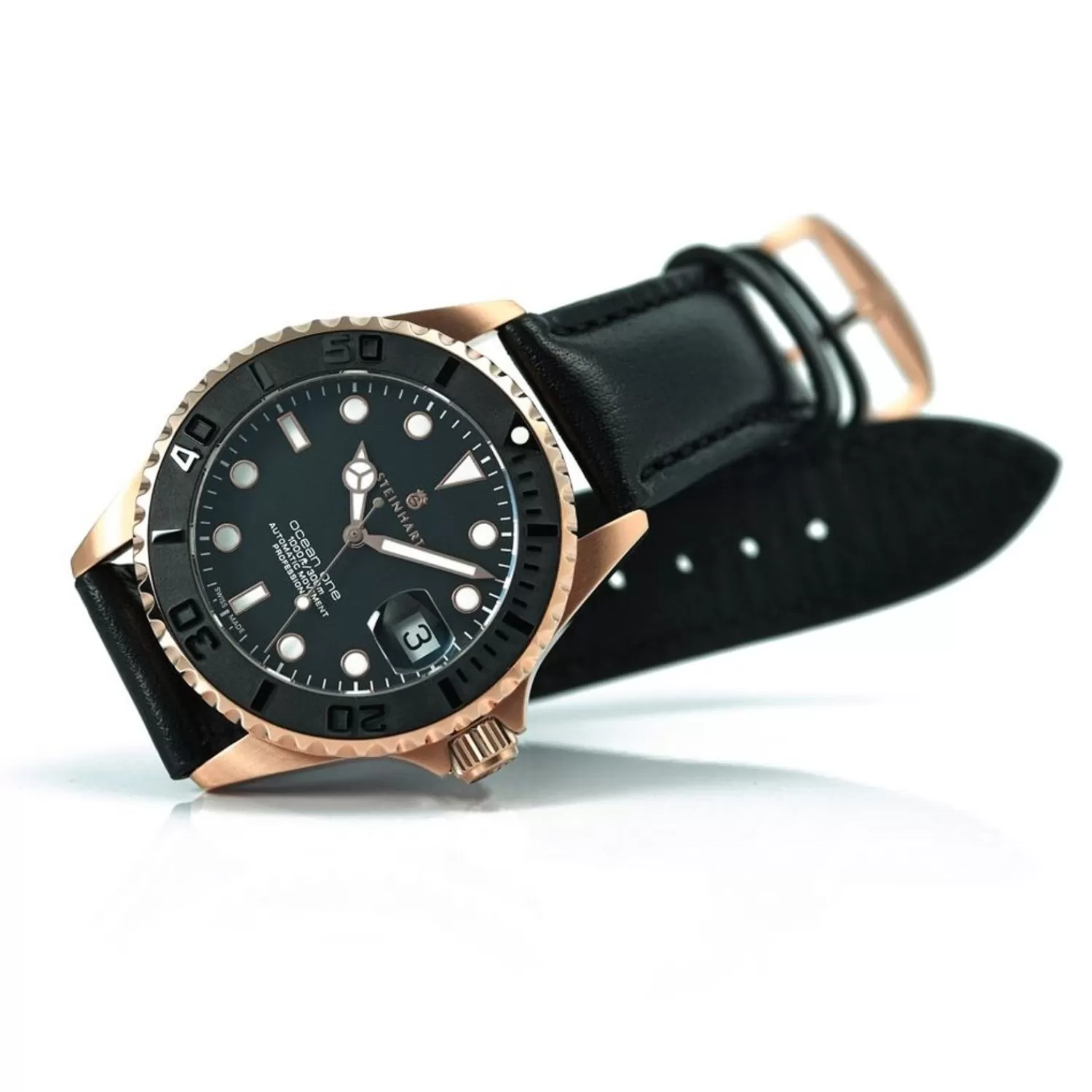 Ocean 39 Pink-Gold Keramisk Dykkerur*Steinhart Watches Discount