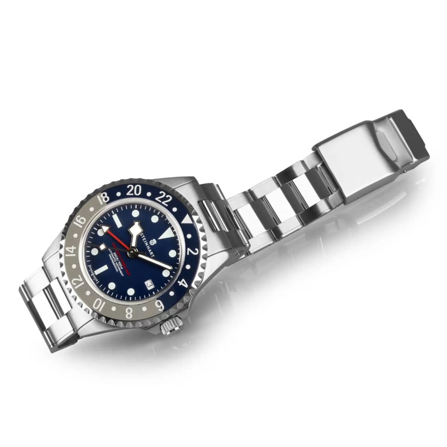 Ocean 3 Gmt Bla-Gra Keramik*Steinhart Watches Shop