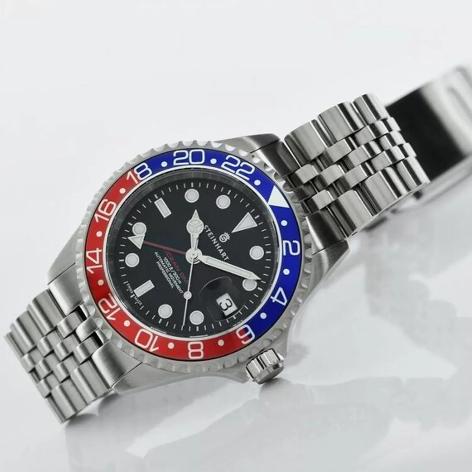 Ocean One Gmt Blue-Red.2 Dykkerur*Steinhart Watches Clearance