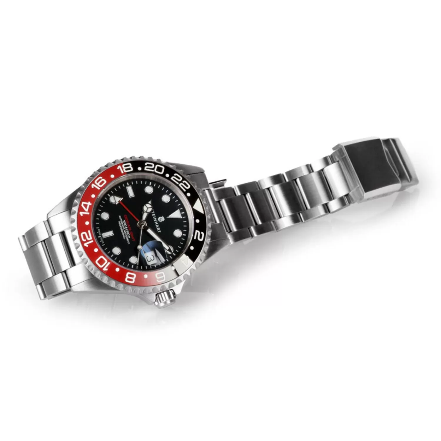 Ocean One Gmt Sort-Rod Keramisk Dykkerur*Steinhart Watches Store