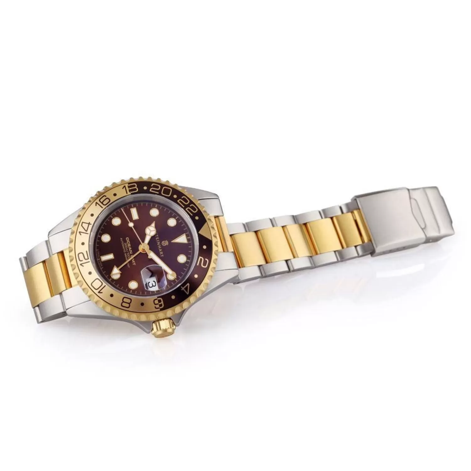 Ocean One Gmt Two-Tone Chocolate Diver Watch*Steinhart Watches Shop