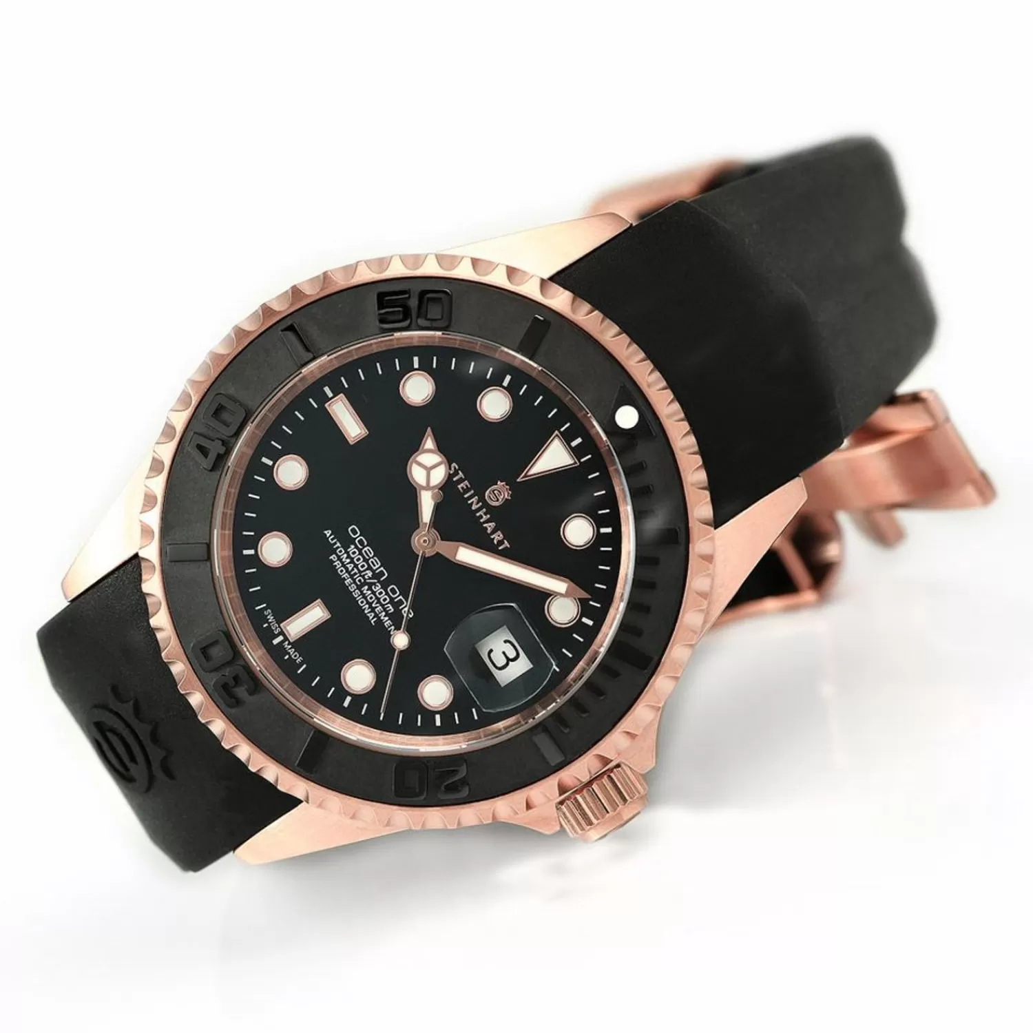 Ocean One Pink-Gold Keramisk Dykkerur*Steinhart Watches Flash Sale