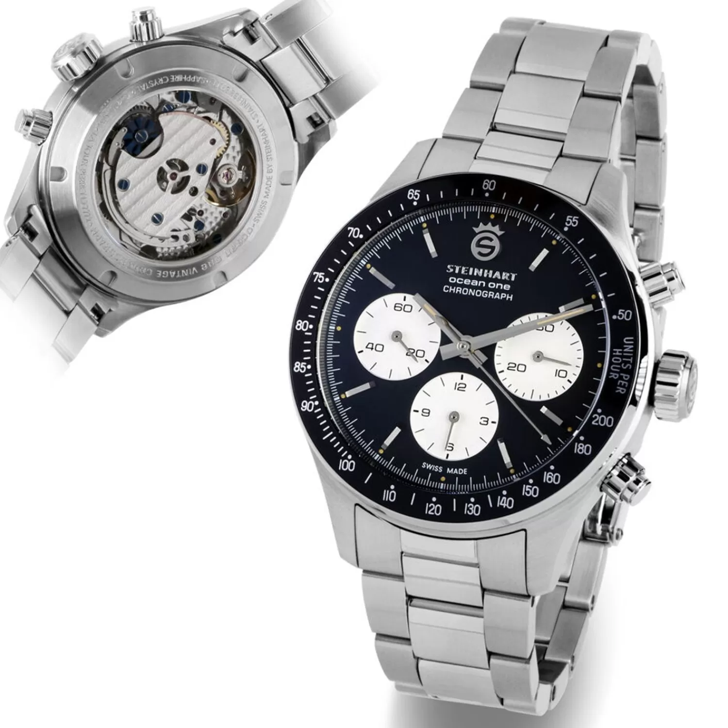 Ocean One Vintage Chronograph Ii Sort*Steinhart Watches Online