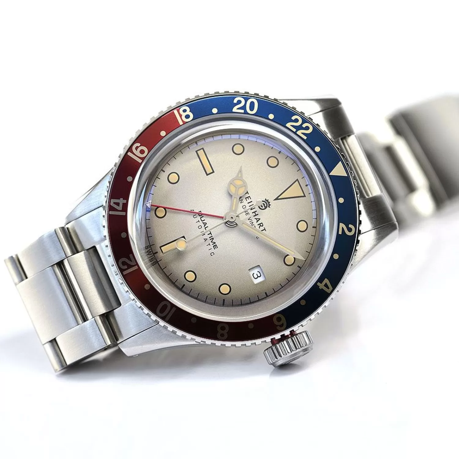 Ocean One Vintage Dual Time Premium Dykkerur*Steinhart Watches Outlet