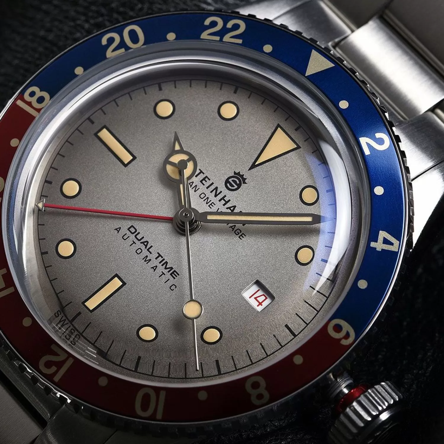 Ocean One Vintage Dual Time Premium Dykkerur*Steinhart Watches Outlet