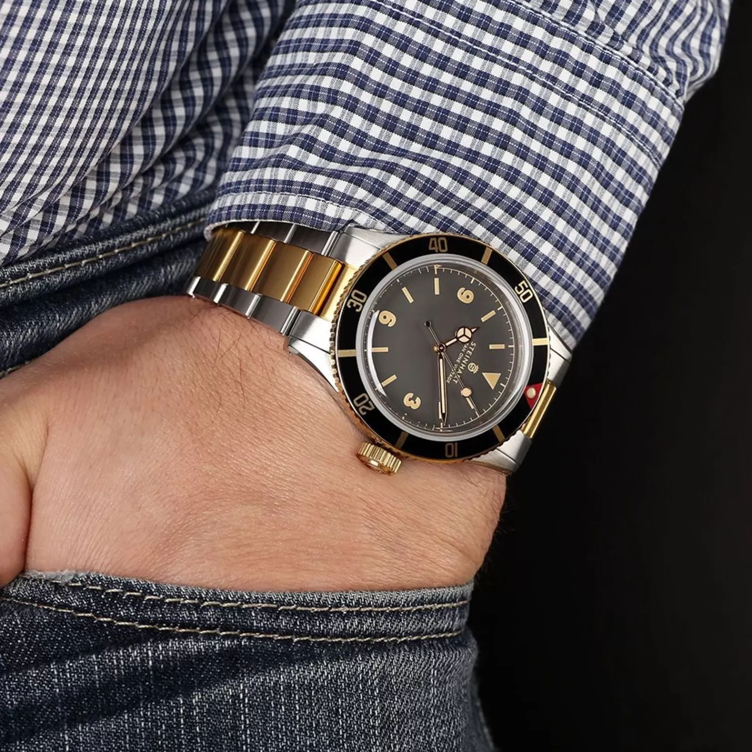 Ocean One Vintage Two-Tone Diver Watch*Steinhart Watches Hot