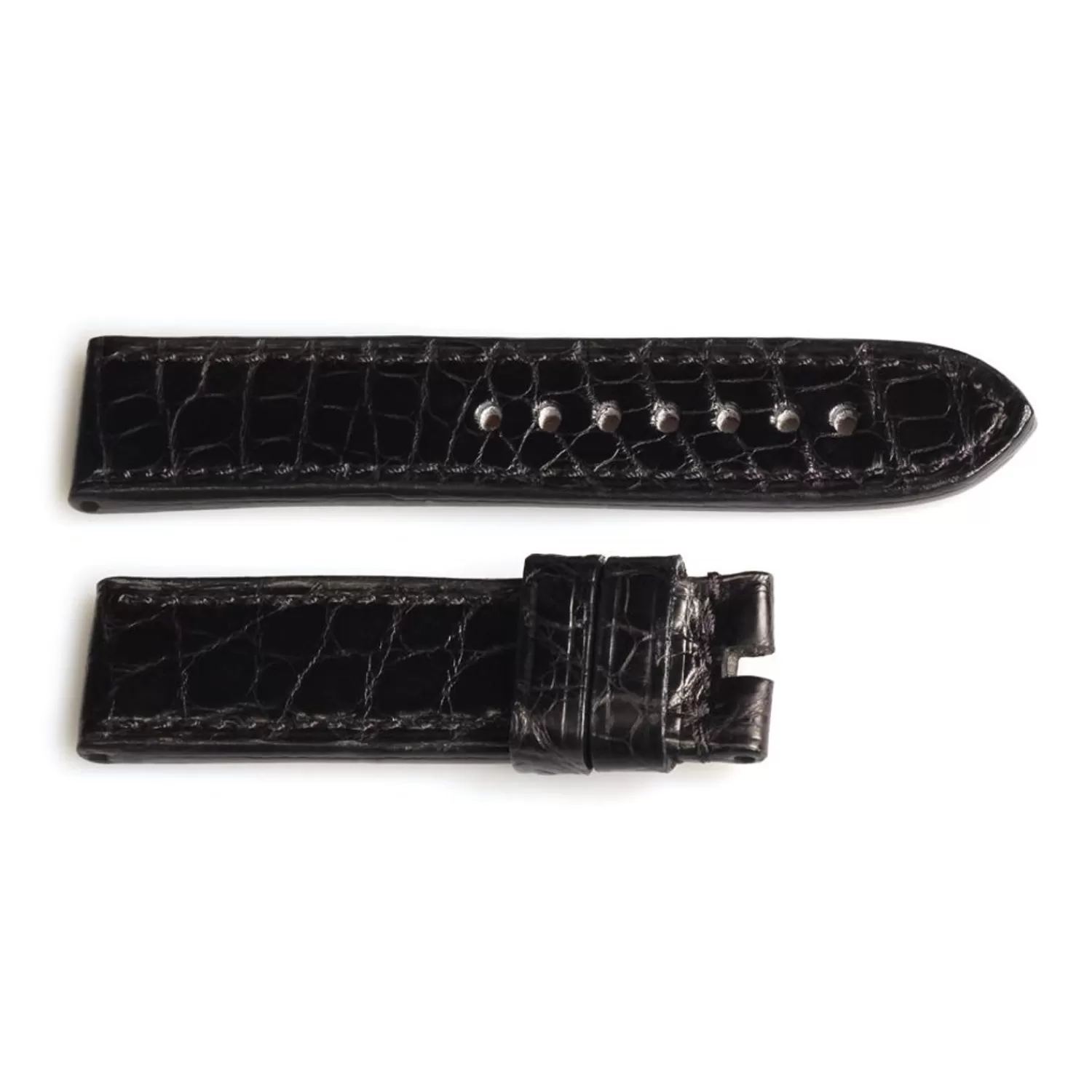 Rem Handlavet Lousiana Alligator Storrelse S Med Sorte Somme*Steinhart Watches Shop