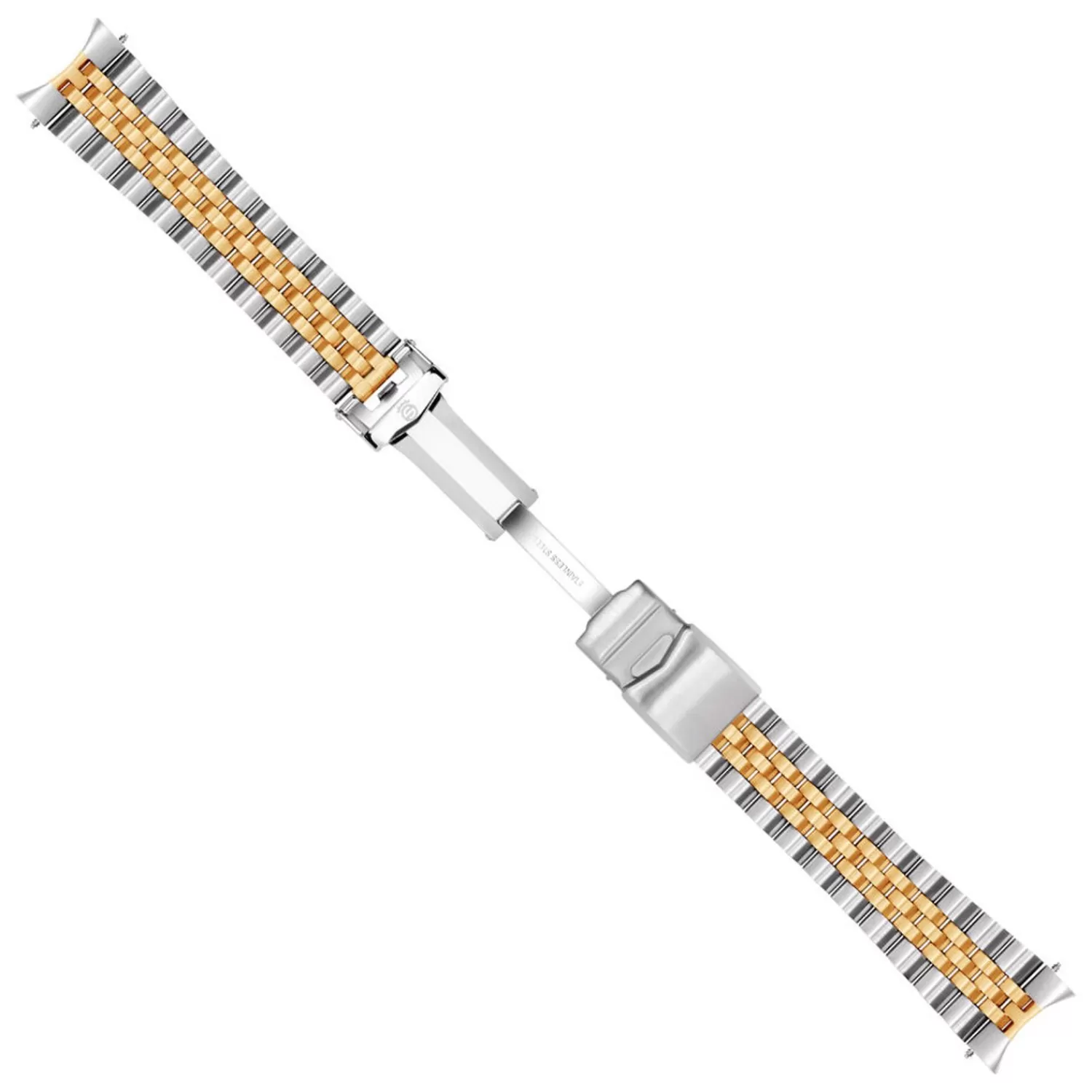 Rustfrit StalArmbånd 20X16 Mm Tofarvet Satineret 5 Led Til Ocean 39 Inkl. Slut Links*Steinhart Watches Discount
