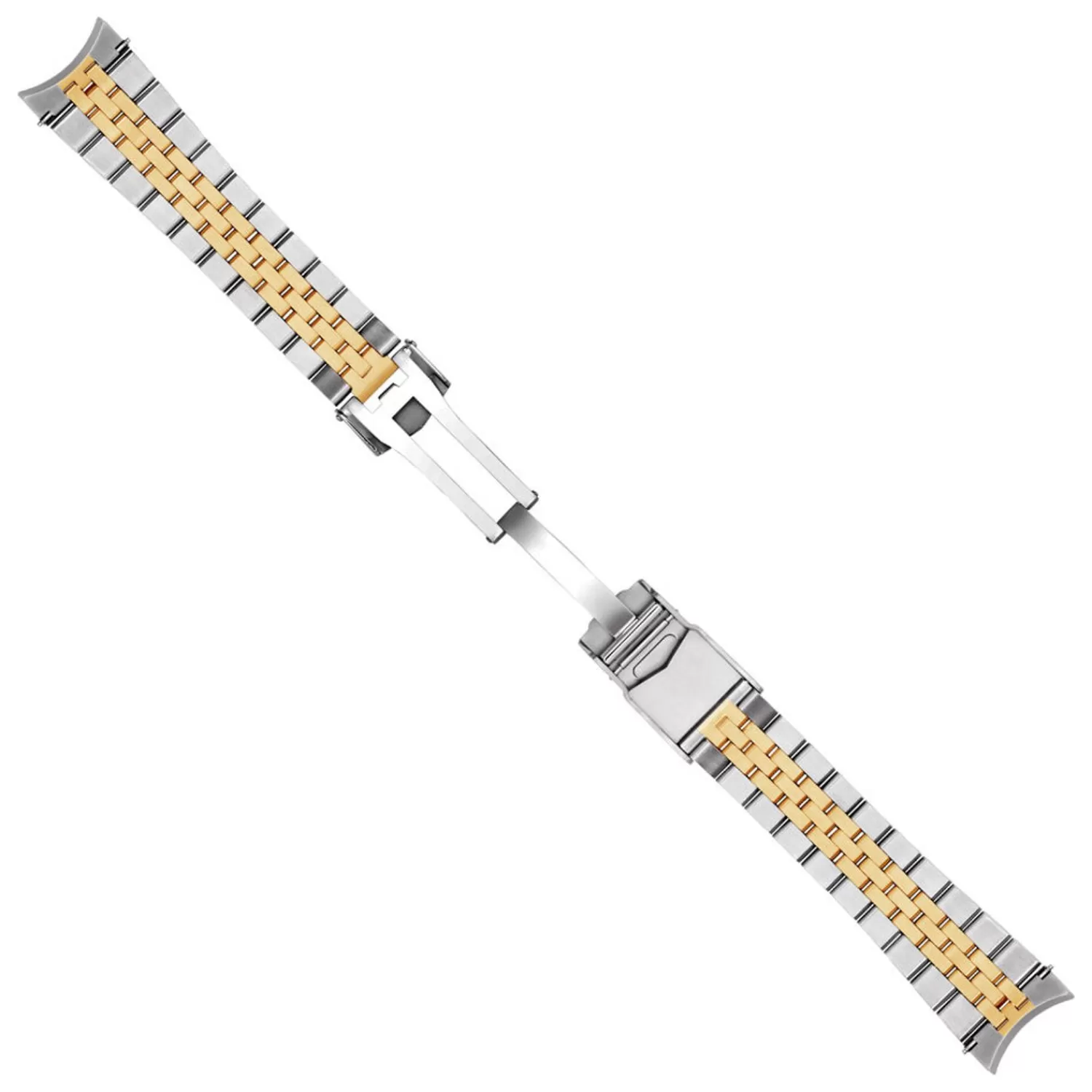 Rustfrit StalArmbånd 20X16 Mm Tofarvet Satineret 5 Led Til Ocean 39 Inkl. Slut Links*Steinhart Watches Discount