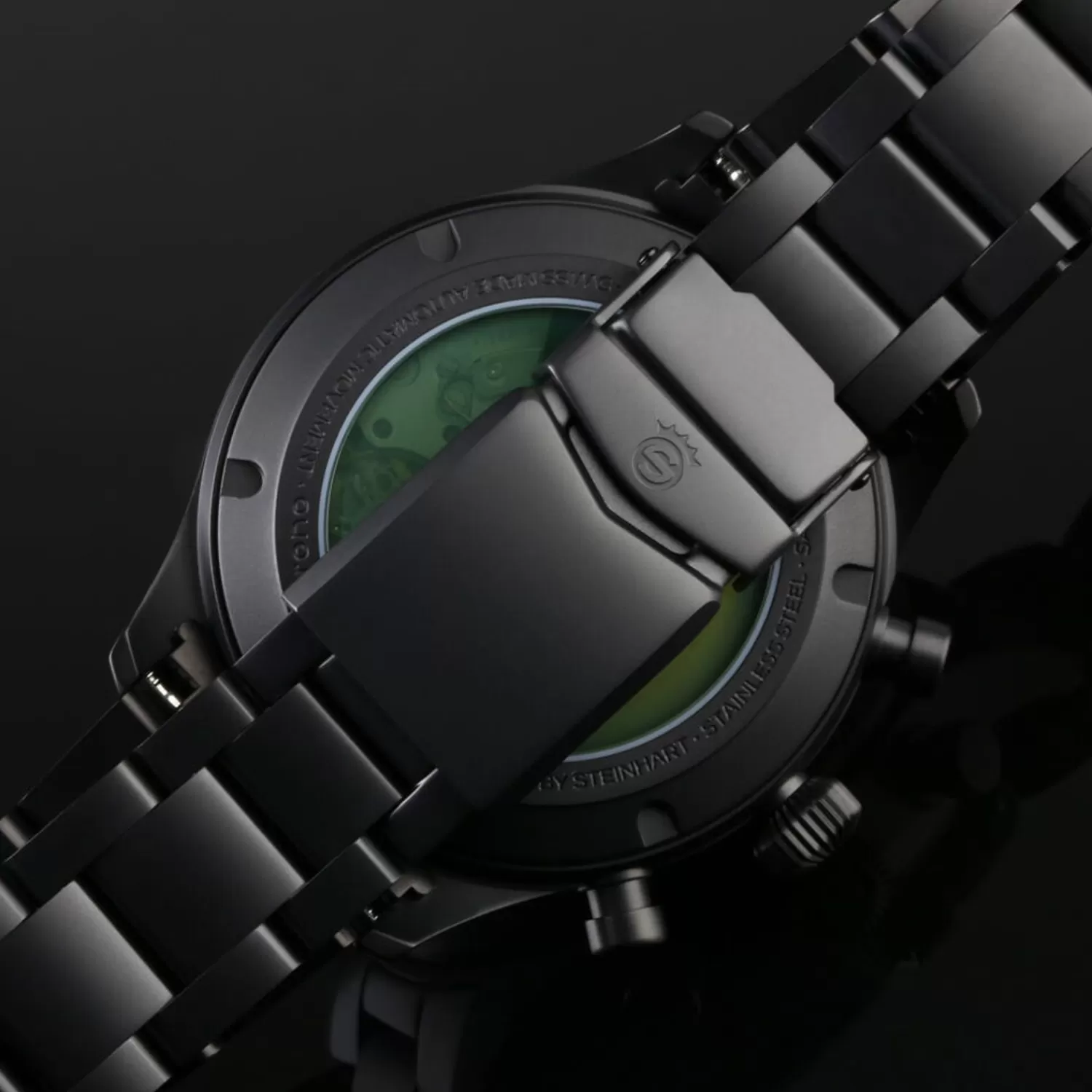 StalArmbånd Dlc Mat 20/16 Mm Til Nav B-Chrono 42 Green Ltd. Edition Inkl. Slut Links*Steinhart Watches Fashion